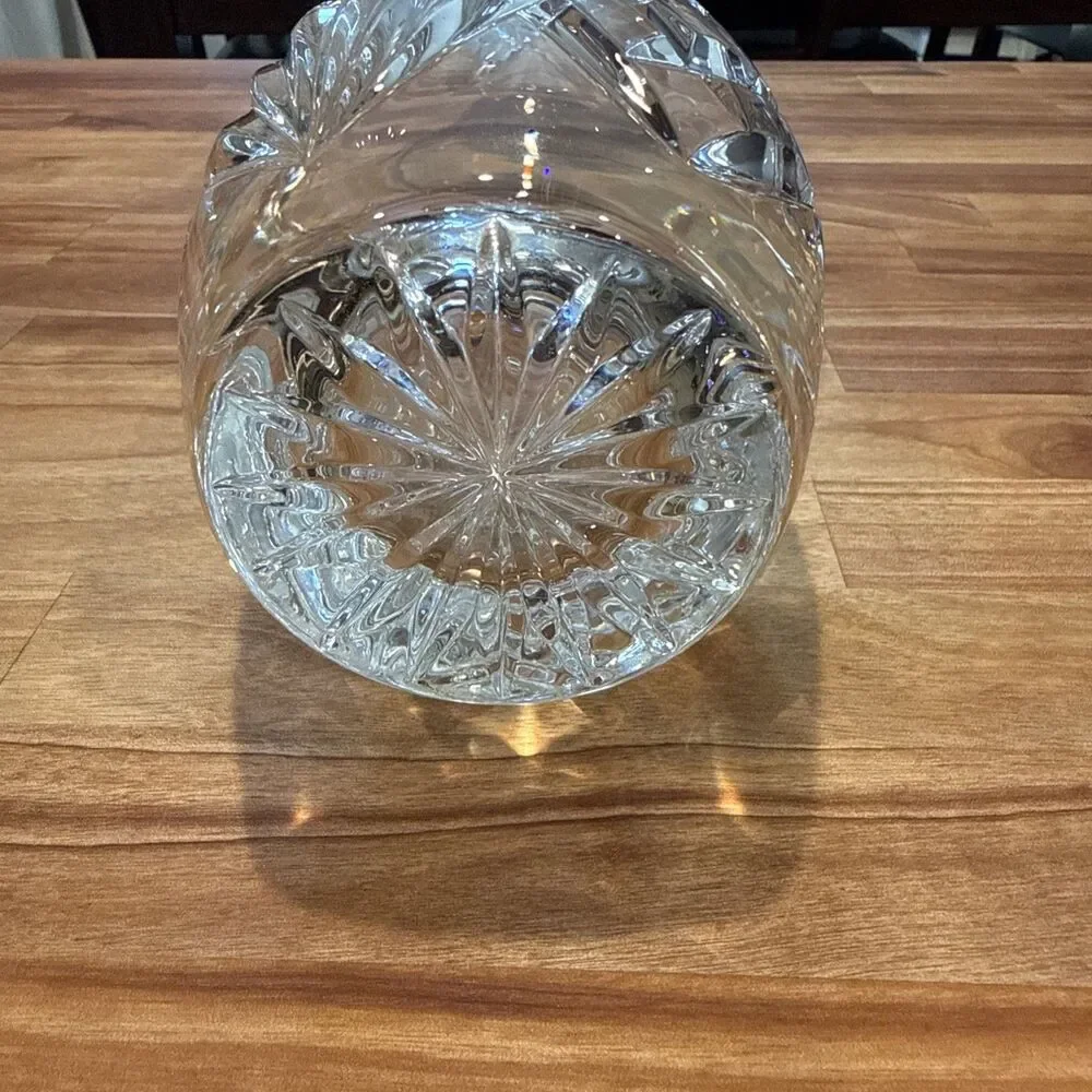 Vintage Gorham Cherrywood Crystal Decanter and Stopper 15 inches Tall